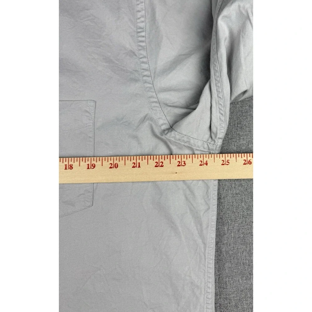 Banana Republic Men's Large 16-16.5 Gray Button Front Dress Shirt 100% Cotton